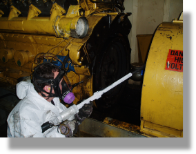 turbines cleaned with dry ice blasting